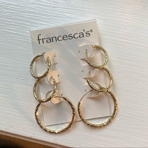 Never Used Gold Hoop 3 Sized Set
